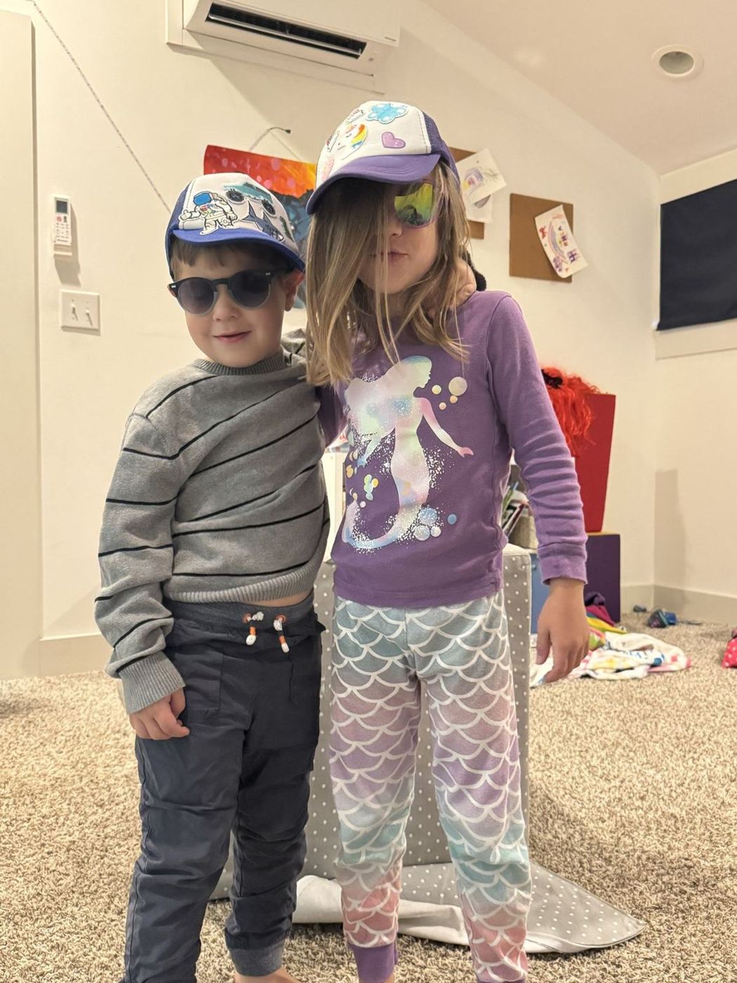The kids in dress-up